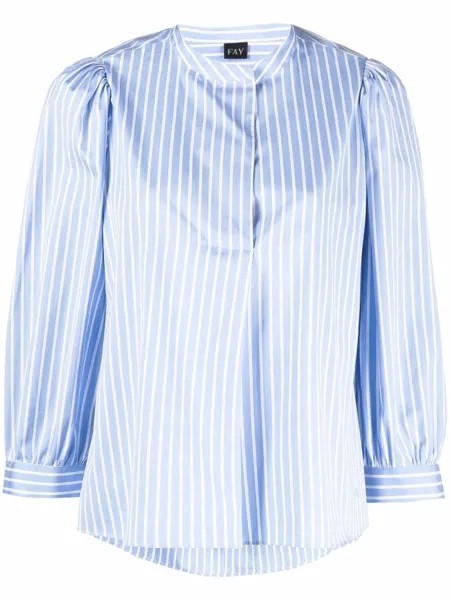 Fay pinstripe cropped swing shirt