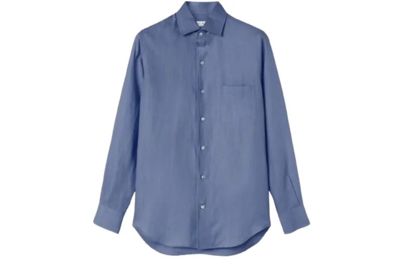 Рубашка мужская синяя Loro Piana, синий