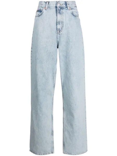 WARDROBE.NYC прямые джинсы с заниженной талией, синий