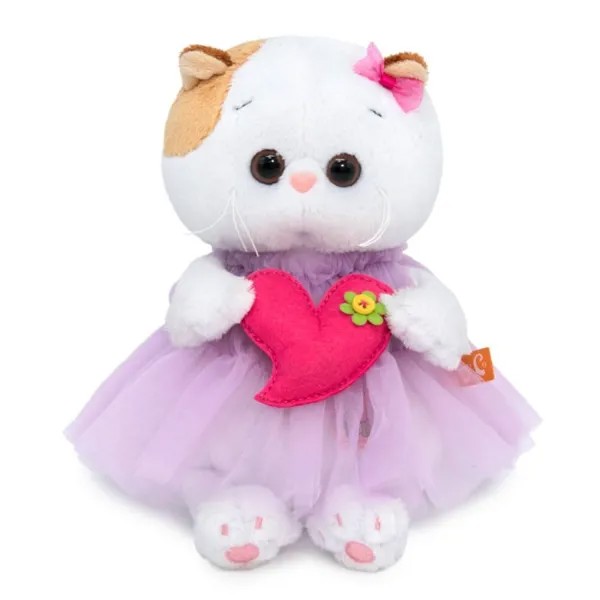 Мягкая игрушка Budi Basa Кошечка Ли-Ли Baby в платье с сердечком 20 см