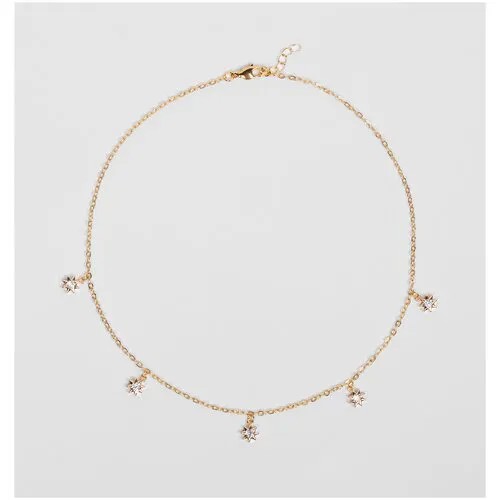 Колье VERUSCHKA JEWELRY, фианит, длина 36 см, золотой