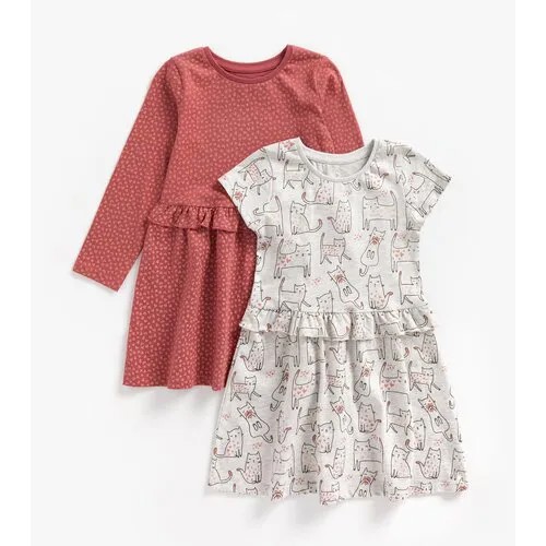 Платье mothercare, комплект, размер 98, мультиколор, розовый