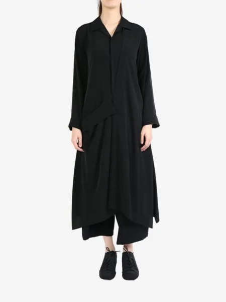 Yohji Yamamoto драпированное платье, черный