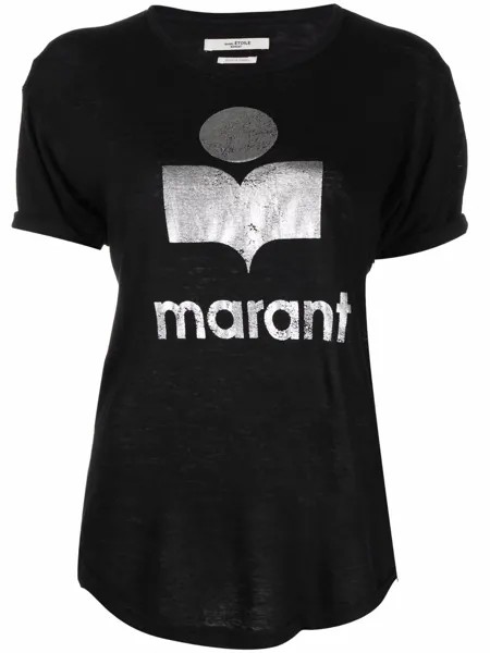 Isabel Marant Étoile льняная футболка с логотипом