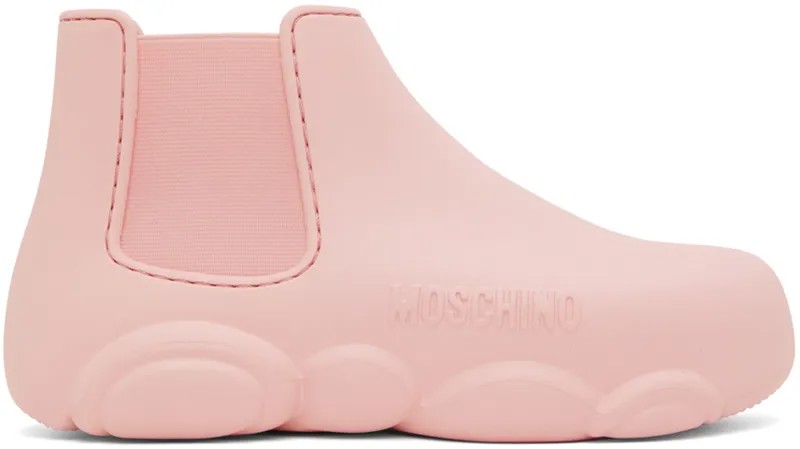 Розовые ботильоны Moschino Gummy