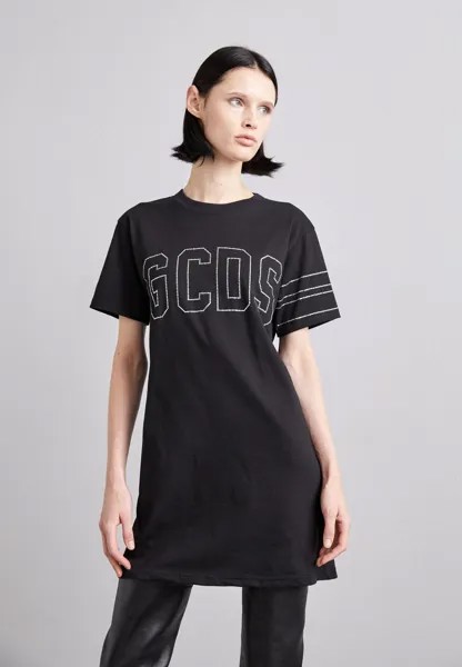 Платье из джерси Dress GCDS, черный