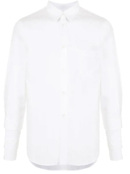 Black Comme Des Garçons поплиновая рубашка с многослойными манжетами