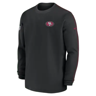 Топ Nike San Francisco 49ers Sideline Coach Men’s NFL Long-Sleeve Top, черный