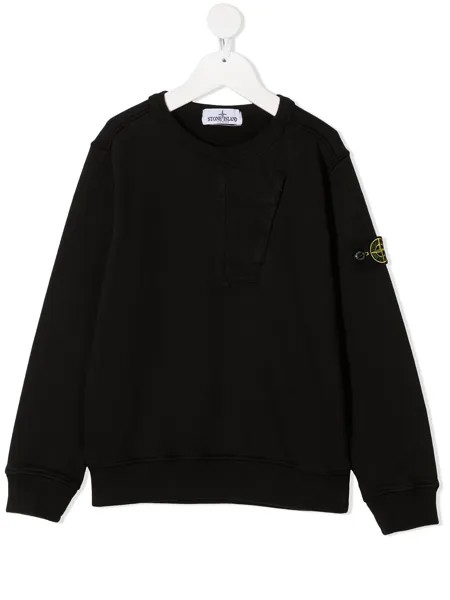 Stone Island Junior толстовка с нашивкой-логотипом