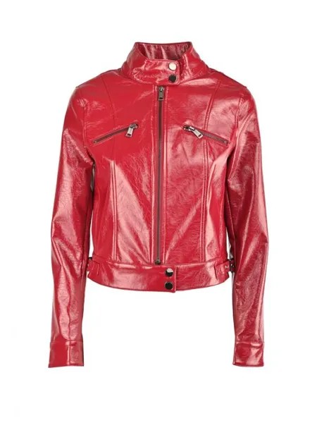 Кожаная куртка regular fit Guess, красный