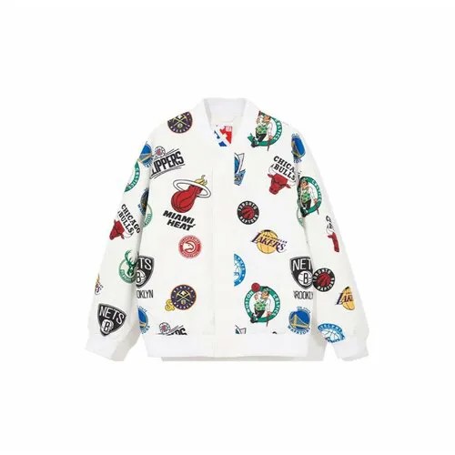 Бомбер Jack & Jones Jack & Jones x Nba logo, размер L, белый