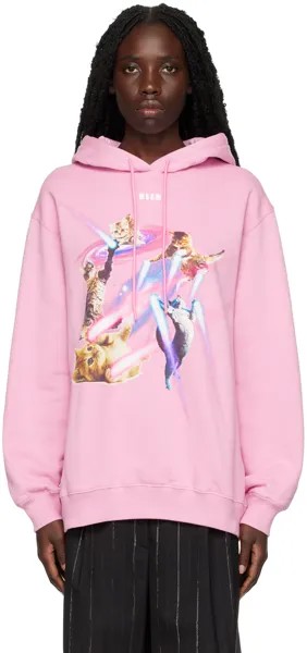 Розовый Худи Space Kitten Galaxy MSGM