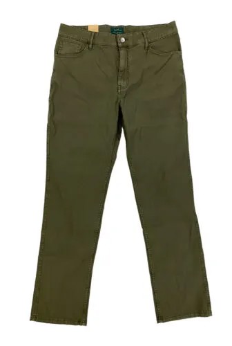 НОВИНКА Woolrich 5-Pocket Flat Front Брюки Темно-зеленые прямые стрейч Мужские размеры 34x32