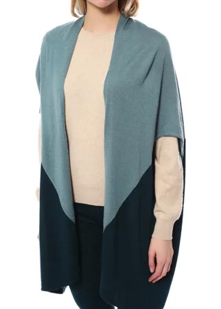 Пончо женское Mir cashmere CSWI17-010 зеленое S-M RU