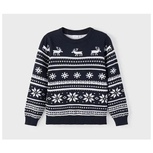Name it, пуловер для мальчика, Цвет: темно-синий, размер: 116