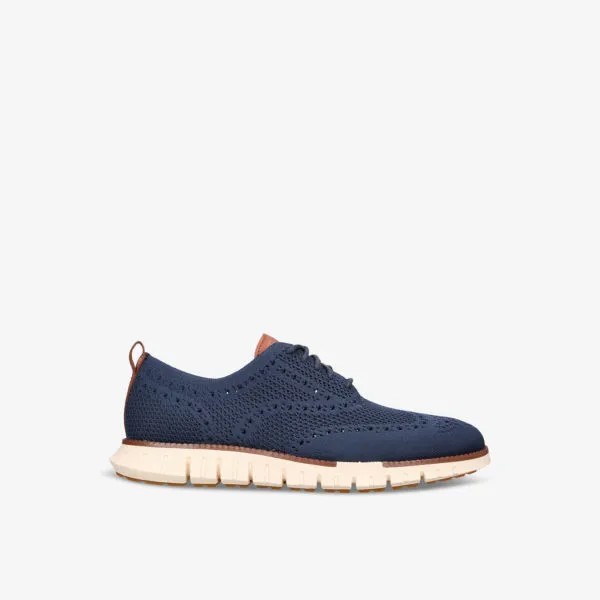 Zerøgrand трикотажные оксфорды wingtip stitchlite Cole Haan, синий