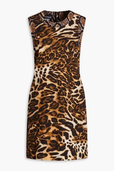 Платье мини из крепа с принтом Boutique Moschino, цвет Animal print