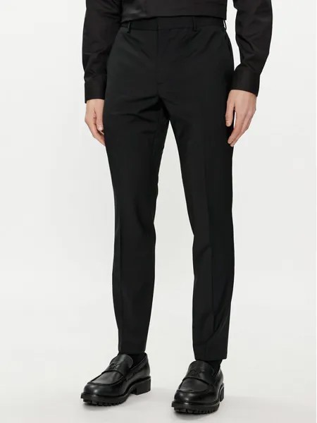 Тканевые брюки узкого кроя Calvin Klein, черный