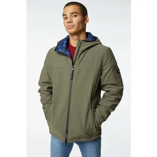 Куртка Gas, демисезон/зима, силуэт полуприлегающий, водонепроницаемая, ветрозащитная, внутренний карман, регулируемый край, карманы, несъемный капюшон, капюшон, мембранная, утепленная, размер 48, зеленый