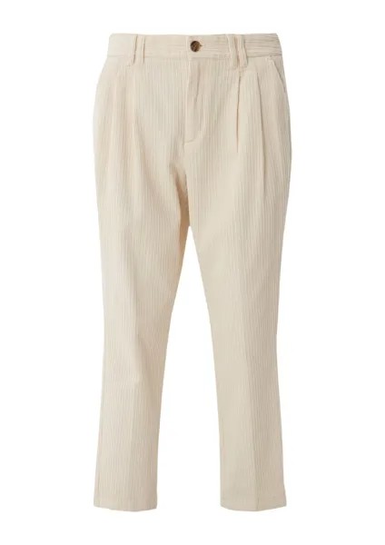 Обычные брюки со складками спереди S.Oliver, экрю