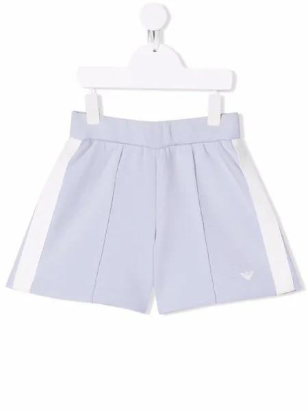 Emporio Armani Kids logo-print stripe-detail shorts