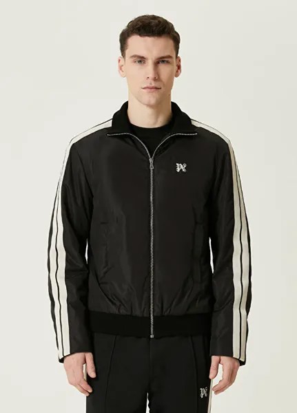 Пальто в контрастную полоску Palm Angels, черный