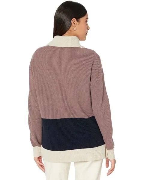 Свитер Madewell Color-Block Catskills Pullover, цвет Heather Fog