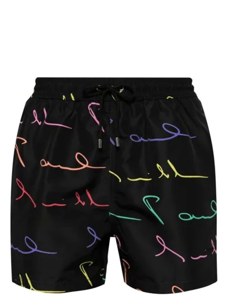 Paul Smith плавки-шорты Handwritten Logo, черный