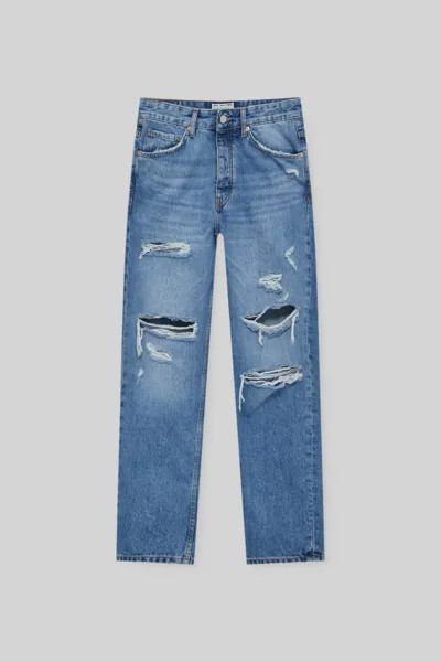 Джинсы мужские Pull&Bear PUL570792608 синие 42 EU. Доставка из-за рубежа.
