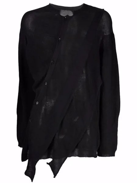 Yohji Yamamoto кардиган асимметричного кроя