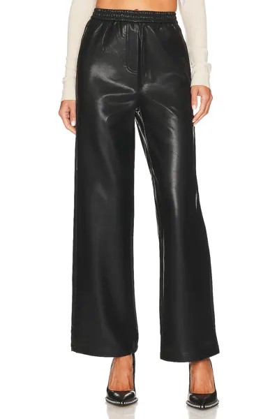 Брюки The Range Faux Leather Wide Leg, цвет Jet Black