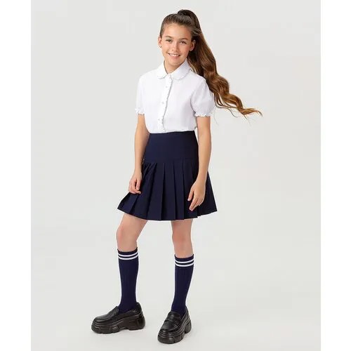 Школьная юбка Button Blue, размер 152, синий