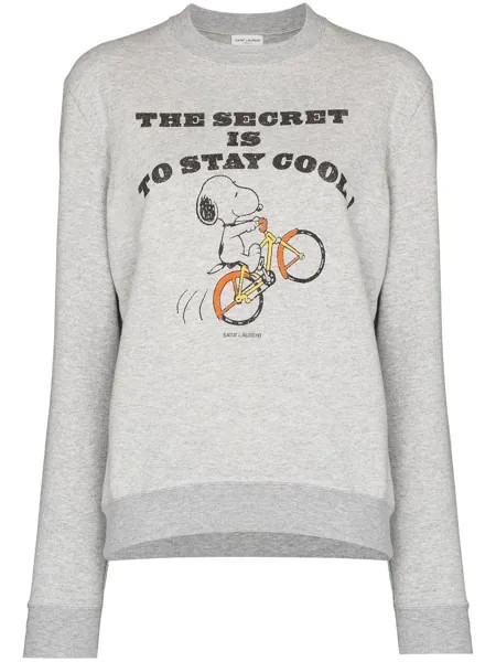Saint Laurent толстовка The Secret is to Stay Cool! из коллаборации со Snoopy© 2021