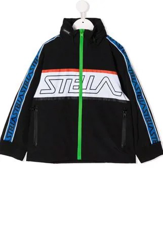 Stella McCartney Kids спортивная куртка с контрастными полосками и логотипом