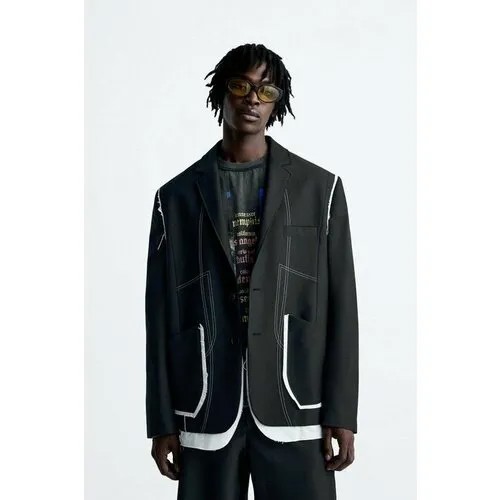 Пиджак Zara, размер L, черный