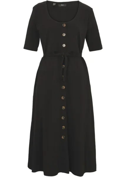 Платье из джерси Bpc Bonprix Collection, черный