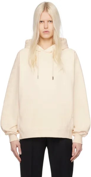 Кремового цвета Толстовка Les Classiques 'Le Hoodie Typo' Jacquemus