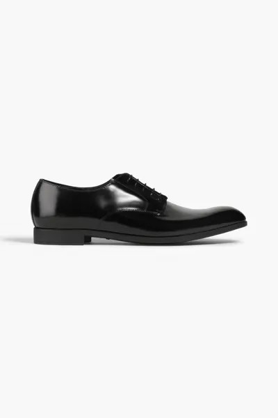 Туфли дерби из глянцевой кожи Emporio Armani, черный