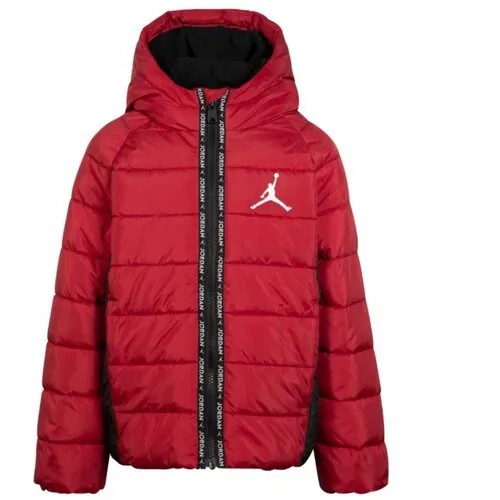 Куртка NIKE для мальчиков, размер 10-12Y, красный, черный