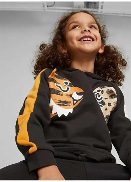 Черный свитшот для мальчиков 53847101 T7 Толстовка PUMAMATES Puma, черный