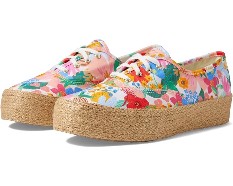 Кроссовки Keds Keds x Rifle Paper The Platform Jute Sicily, цвет White/Multi