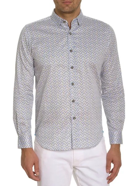 Атласная рубашка на пуговицах Rockaway Robert Graham, разноцветный