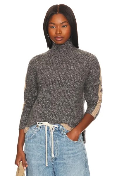 Свитер Autumn Cashmere Tipped Mock Neck, цвет Asphalt Combo