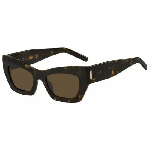 Солнцезащитные очки BOSS, кошачий глаз, оправа: пластик, с защитой от УФ, для женщин, коричневый