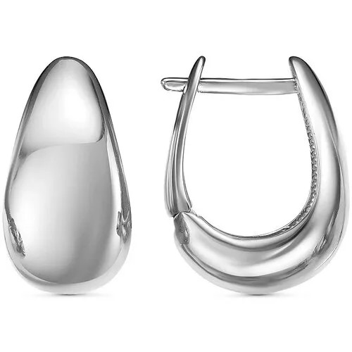 Серьги Красная Пресня, серебро, 925 проба, родирование, , серебристый
