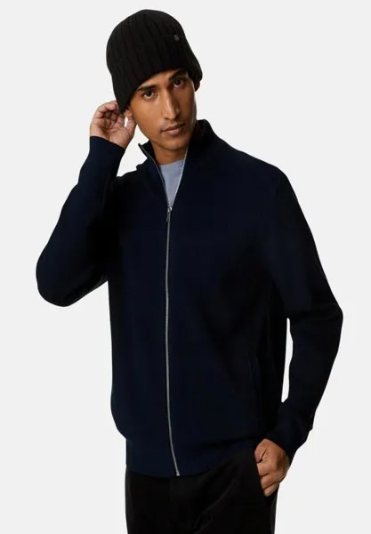 Кардиган Cotton Blend Zip Up Marks & Spencer, цвет navy
