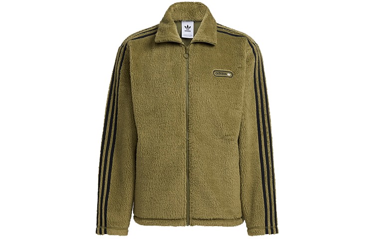 Флисовая куртка спортивная куртка мужская оливково-зеленая Adidas Originals, оливково-зеленый
