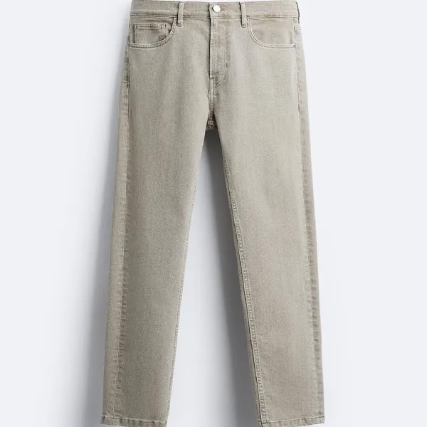 Джинсы Zara Slim Fit, светло-серый