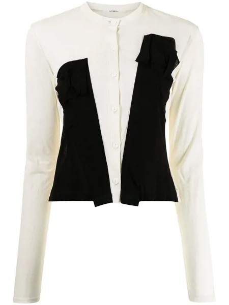 Yohji Yamamoto collarless button-up shirt