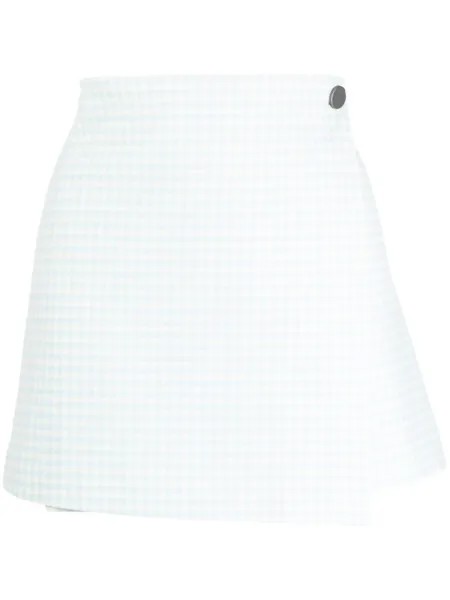 Alice + olivia юбка в клетку, синий